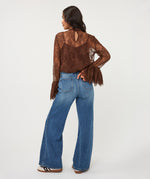 Esqualo Trumpet Sleeve Lace Blouse
