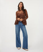 Esqualo Trumpet Sleeve Lace Blouse