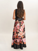 Jaimarie Floral Satin And Jersey Dress