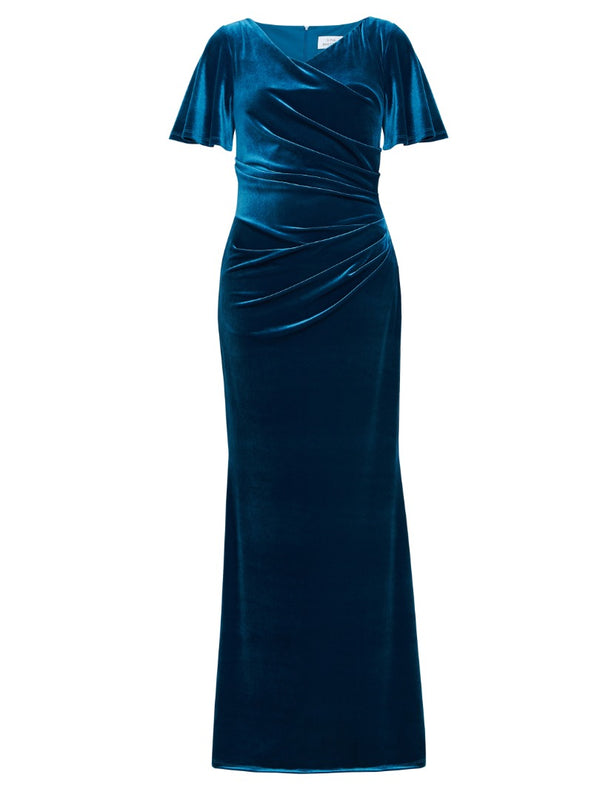 Minka Velvet Maxi Dress With Cowl Neck