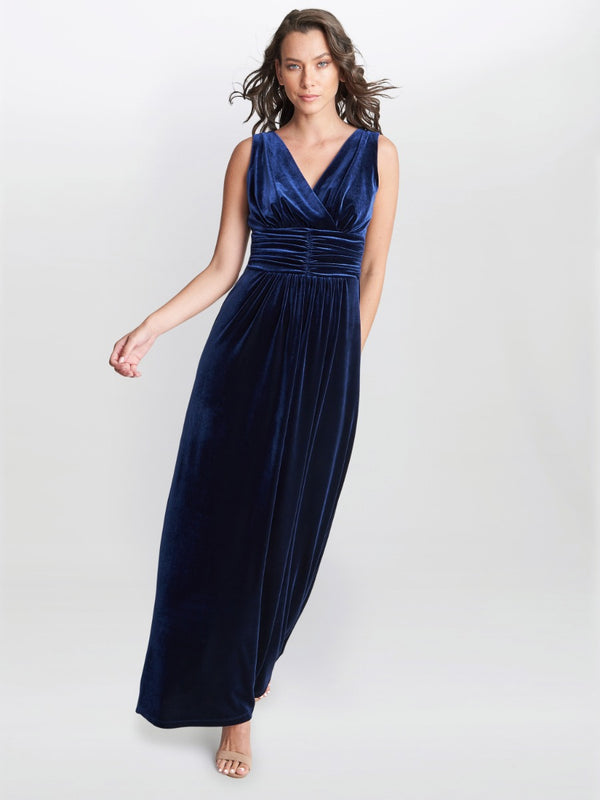 Patricia Sleeveless Velvet Maxi Dress