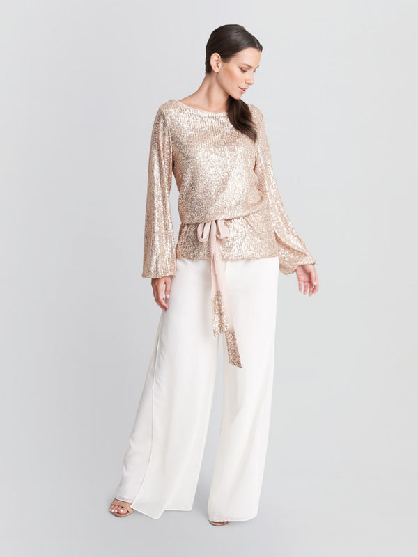 Lonika Stretch Sequin Blouse