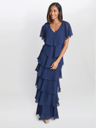 Buy Gina Bacconi Blue Sidney Twill Georgette Long Sleeve Shirt Dress from  Next Ireland
