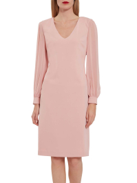 Lenuta Crepe Dress With Chiffon Sleeves