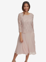 Albany Lace Dress with Chiffon Skirt